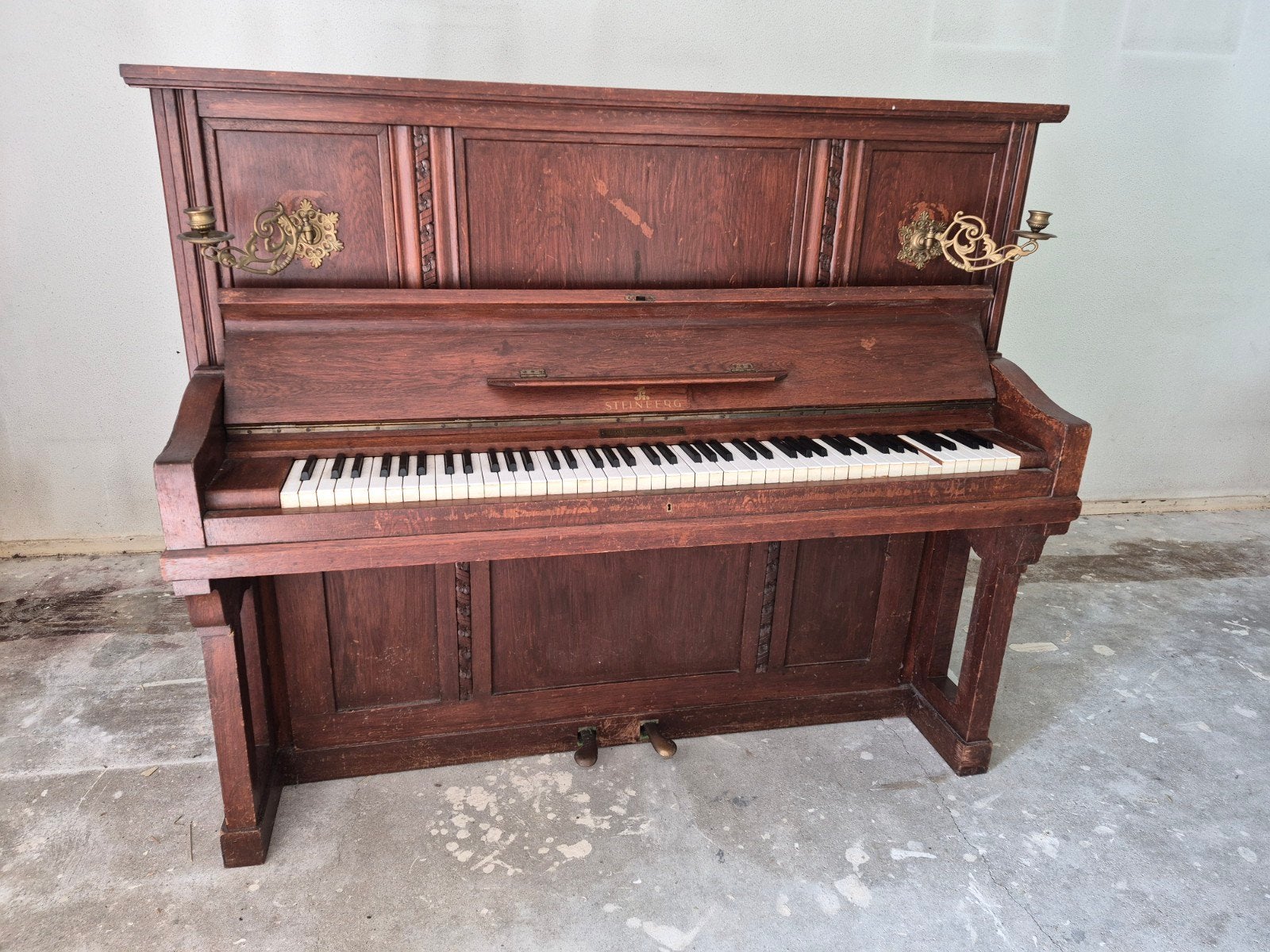 Mooie oude Steinberg piano, opknapper, Muziek en Instrumenten, Piano's, Ophalen