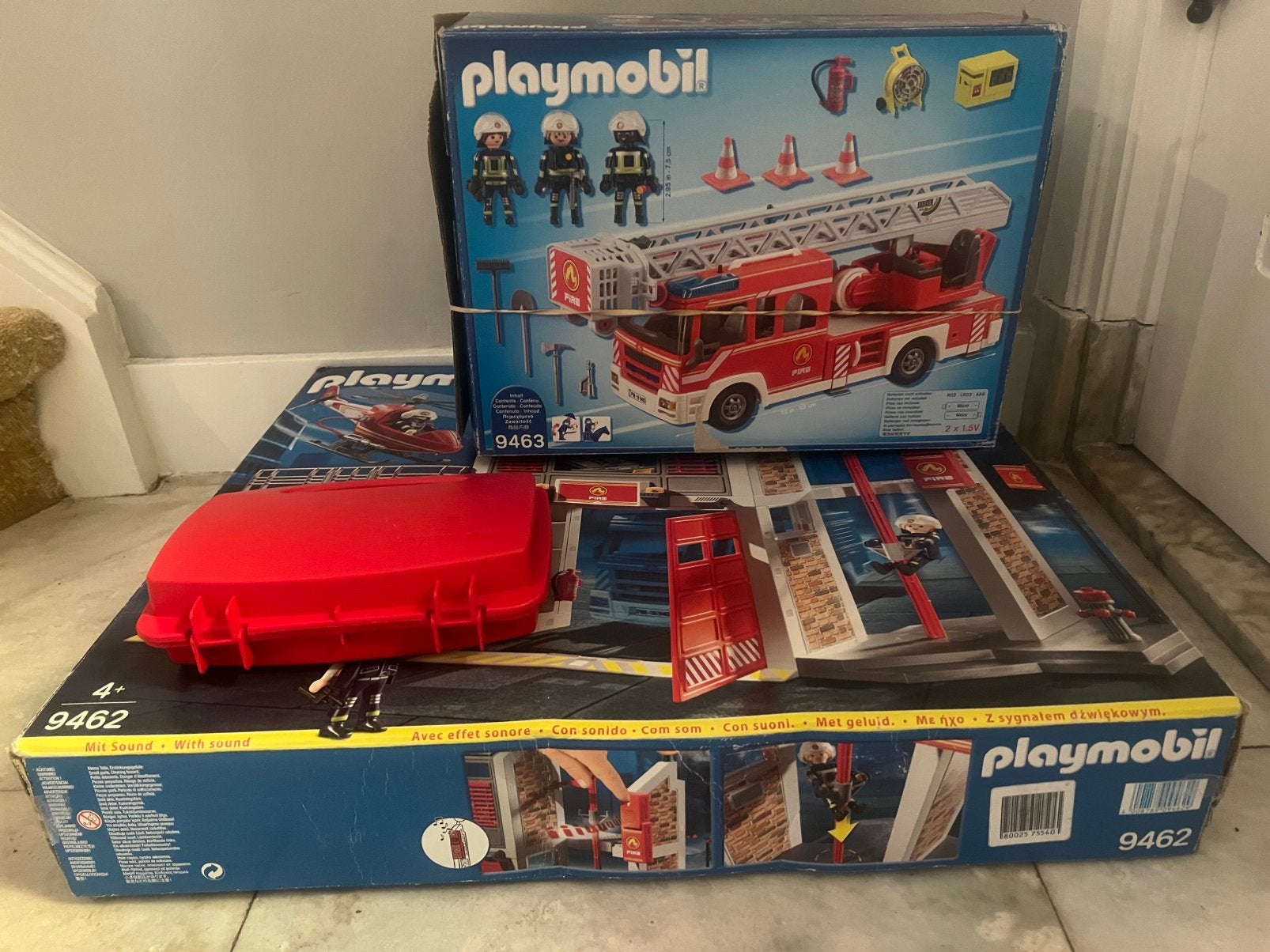 Playmobil Brandweerkazerne en Brandweerwagen set, Verzenden, Zo goed als nieuw, Jongen of Meisje