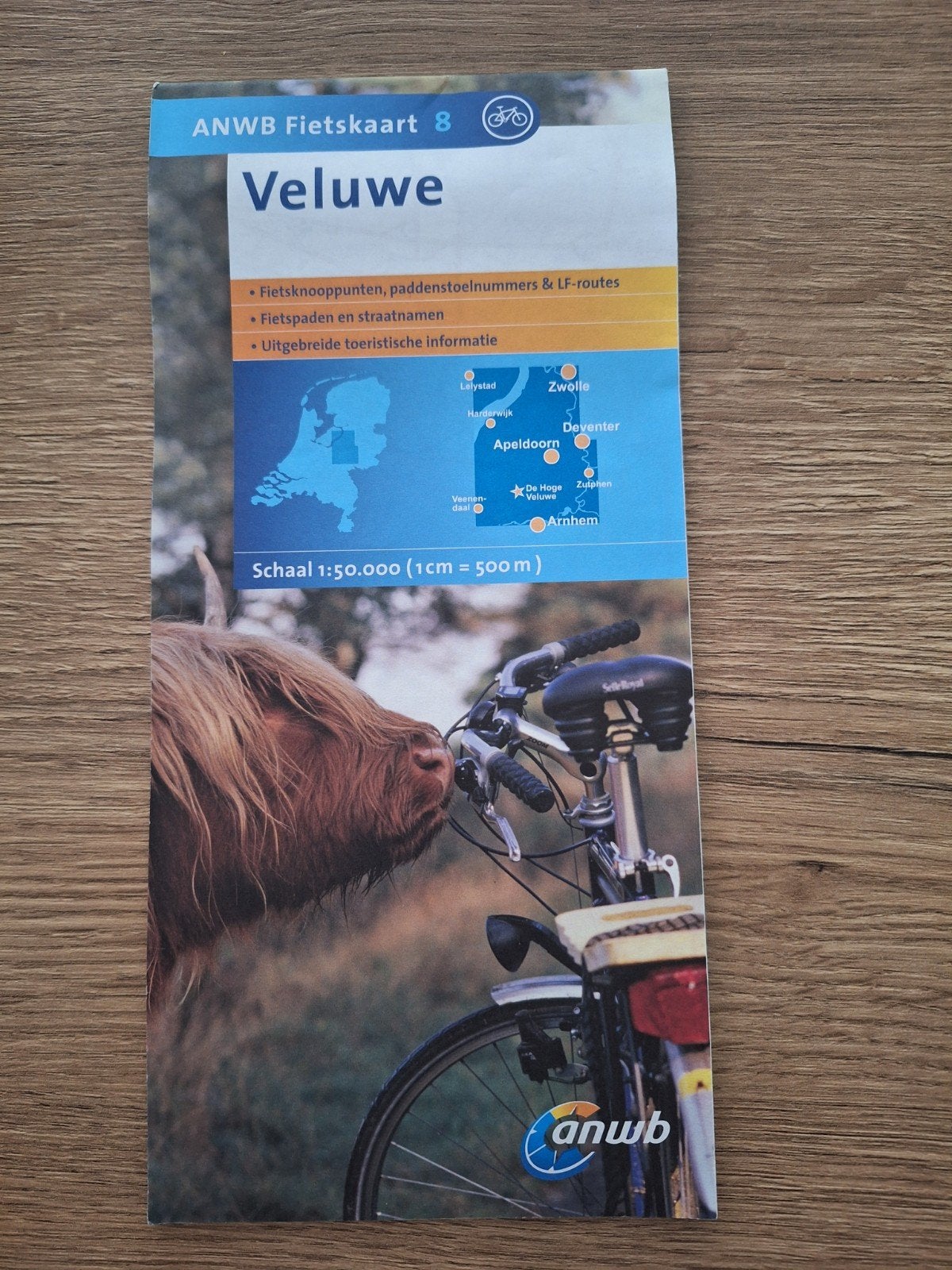 ANWB Fietskaart 8 Veluwe - Fietsknooppunten, Boeken, Onbekend, Fiets- of Wandelgids, Europa, Ophalen of Verzenden