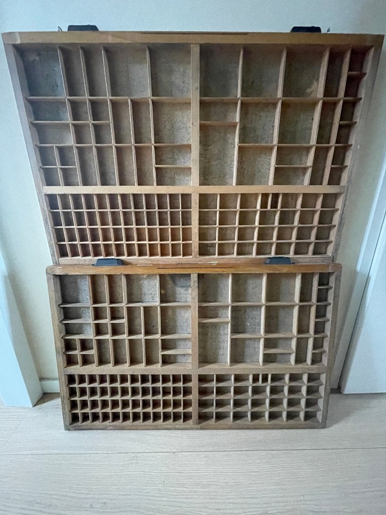 Croon Letterbak, Gebruikt, Hout, Vintage, Bruin