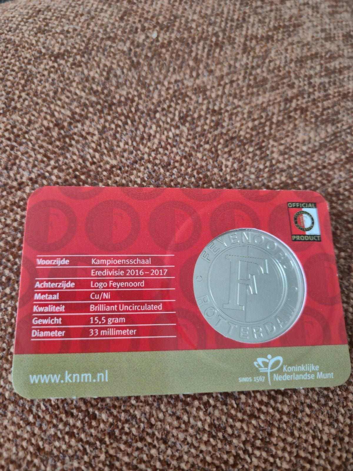 Feyenoord Kampioenspenning 2017 - KNM, Ophalen of Verzenden, Koningin Beatrix, Overige waardes, Losse munt