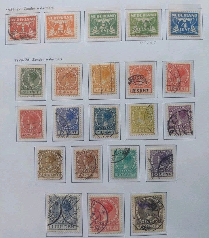 Postzegels Nederland 1924-1927 compleet  gestempeld., Ophalen of Verzenden, T/m 1940, Gestempeld