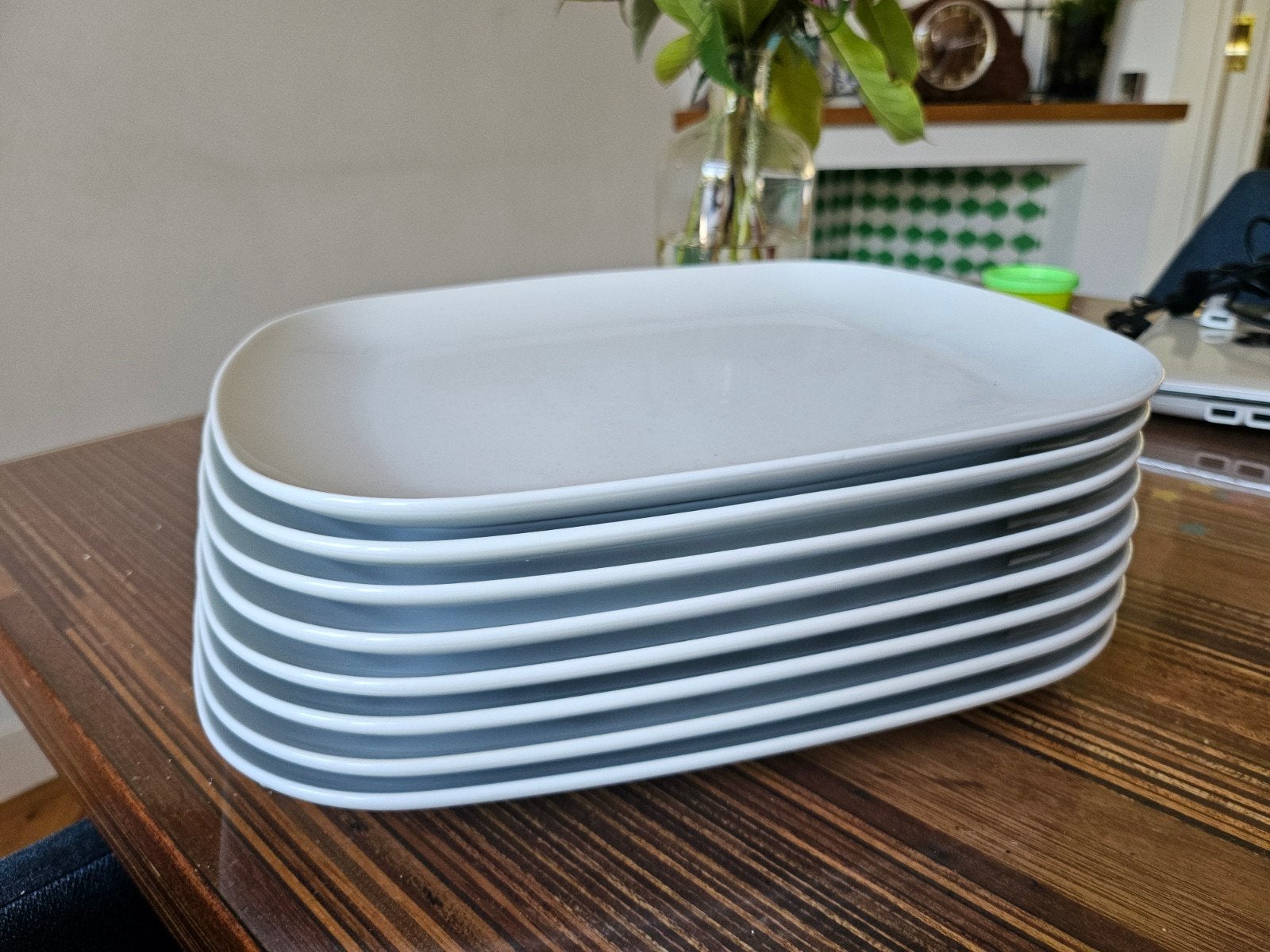 IKEA 365+ Ovale Borden - 26x31 cm - Set van 8, Huis en Inrichting, Keuken | Servies, Ophalen, IKEA, Zo goed als nieuw, Bord(en)