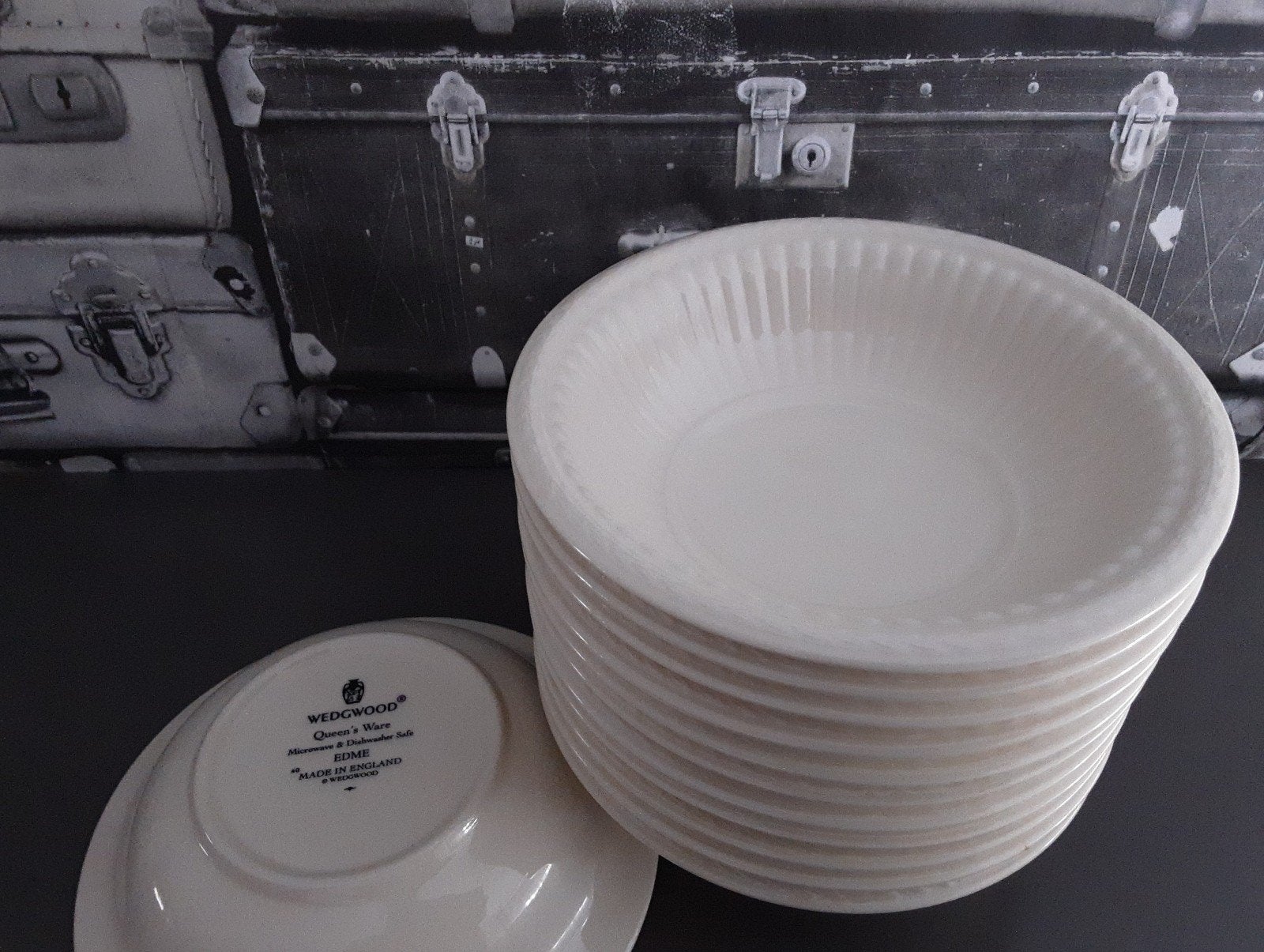 Wedgwood Edme papschaaltjes 16cm in Nieuwstaat, Ophalen, Zo goed als nieuw, Aardewerk, Overige typen