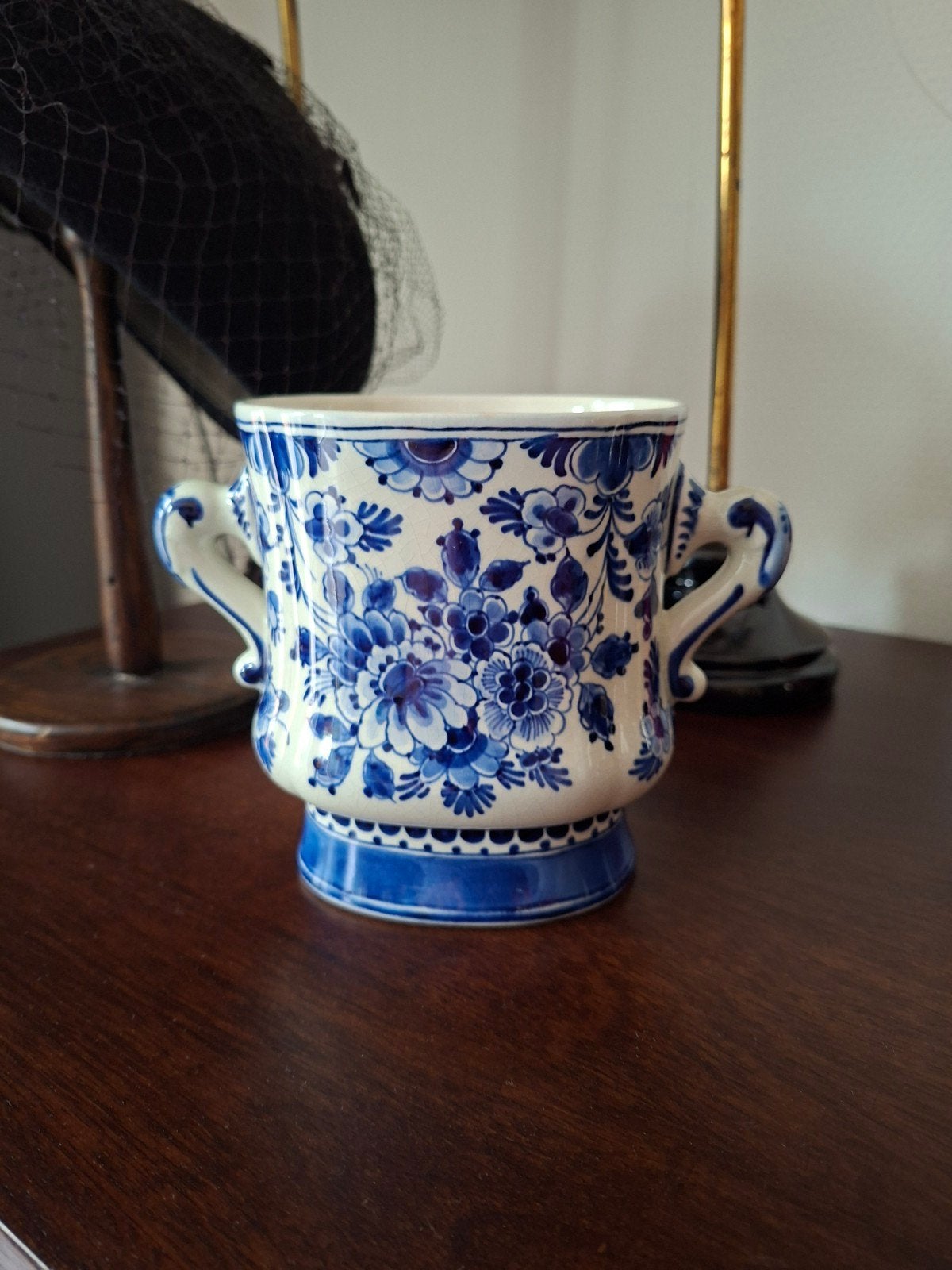Vaasje van De Porceleyne Fles floraal decor, Ophalen of Verzenden