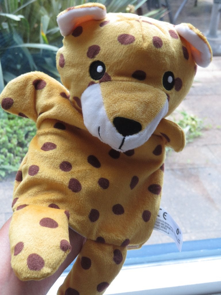 Handpop panter of luipaard van Carstensen meet ca 43 cm, Ophalen of Verzenden, Zo goed als nieuw, Tijger, Met label