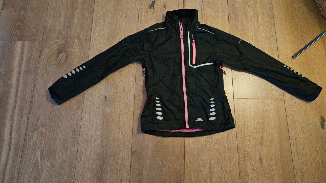 Trespass Regenjas Dames Zwart Maat S wandelen of fietsen, Zwart, Ophalen of Verzenden, Zo goed als nieuw, Maat 36 (S)