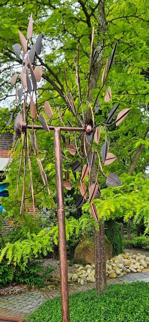 WINDMOLEN / BEUKENBLAD / TUINSTEKER / tuinbeeld / spinner, Tuin en Terras, Windwijzers en Windmolens, Huis en tuin decoratie Marie