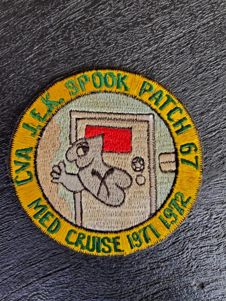 Patch , USS Kennedy CVA-67 Naval Security Group 1971-72 Med, Ophalen of Verzenden, Landmacht, Amerika, Embleem of Badge