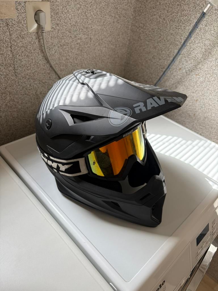 Raven crosshelm met bril, Ophalen of Verzenden, Zo goed als nieuw, Large