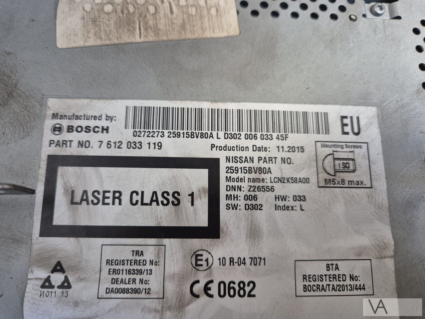 Nissan Juke / Note 2015 - 2019 navigatie radio 25915bv80a, Gebruikt, -, -, Ophalen of Verzenden