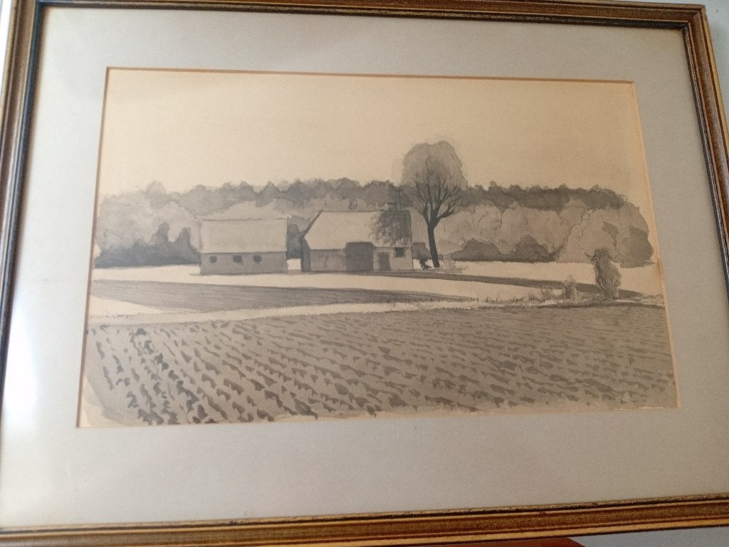 Schilderij, Ophalen, Landschap, Klassiek, Tekening