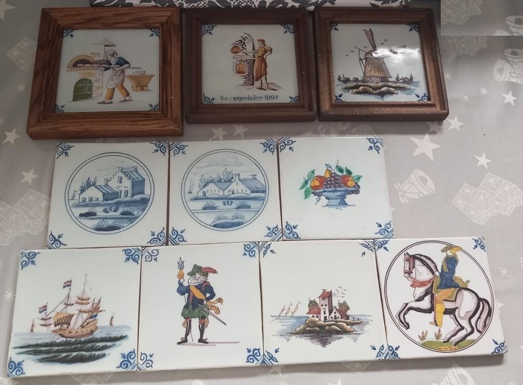 tegeltjes/wandtegel Tichelaars, KLM Sphinx en Societe Delfst, Huis en Inrichting, Keuken | Servies, Overige typen, Ophalen of Verzenden
