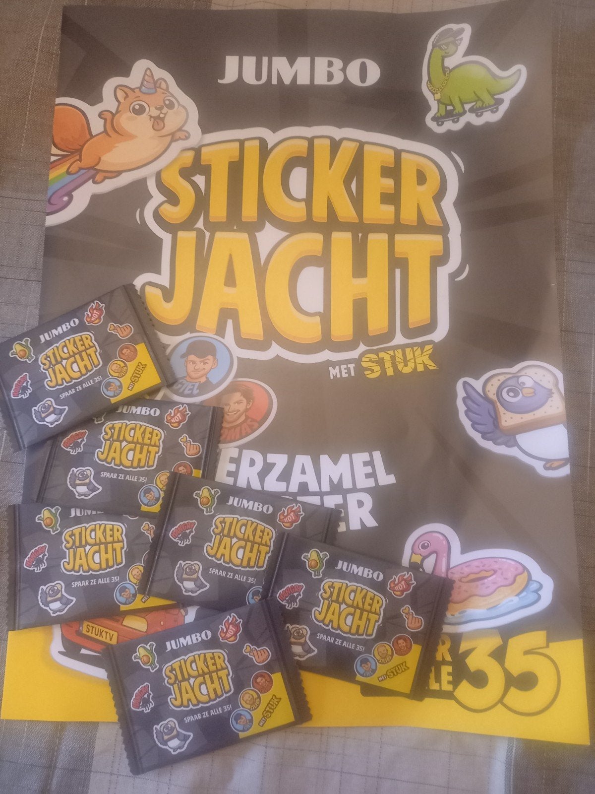 Jumbo Sticker Jacht met StukTV verzamelposter en stickers, Ophalen of Verzenden, Nieuw
