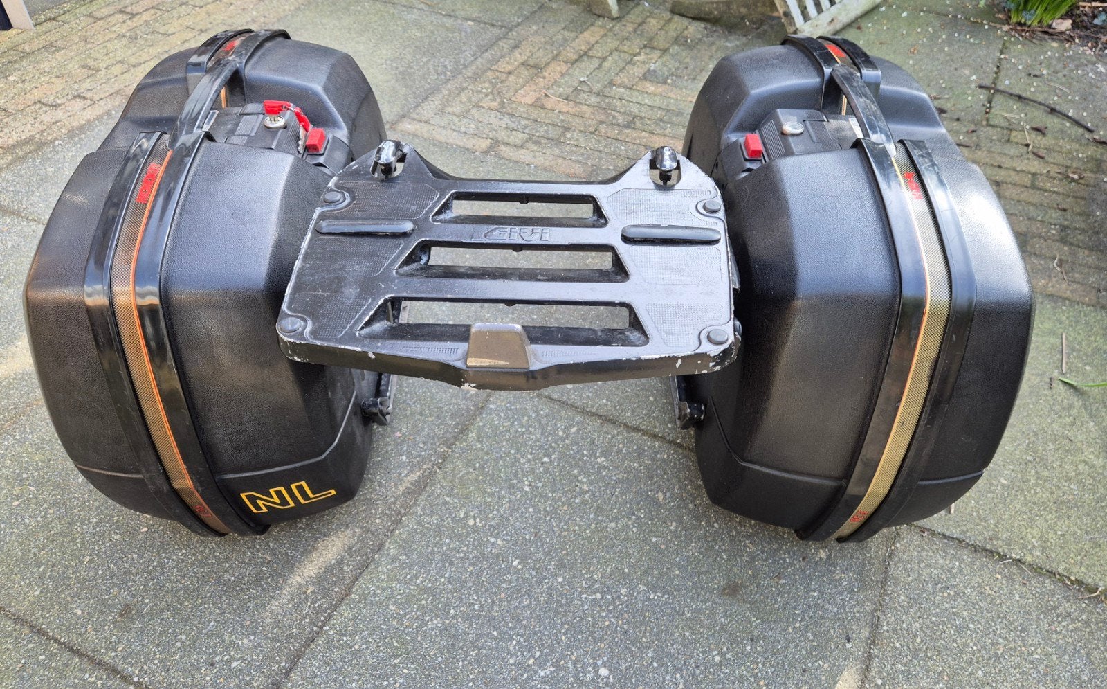 Givi E45 Monokey motorkoffers met Wingrack, Ophalen of Verzenden, Gebruikt