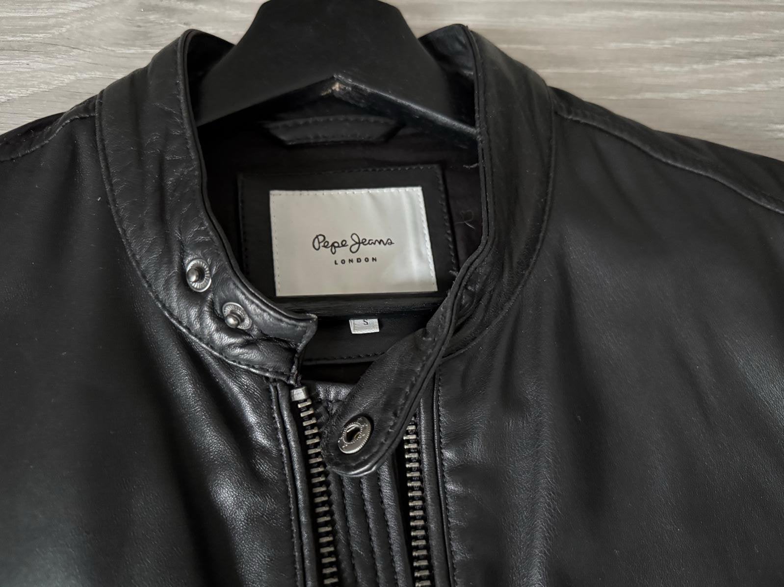 Pepe Jeans Lederen Jas (maat S), Ophalen, Zo goed als nieuw, Zwart