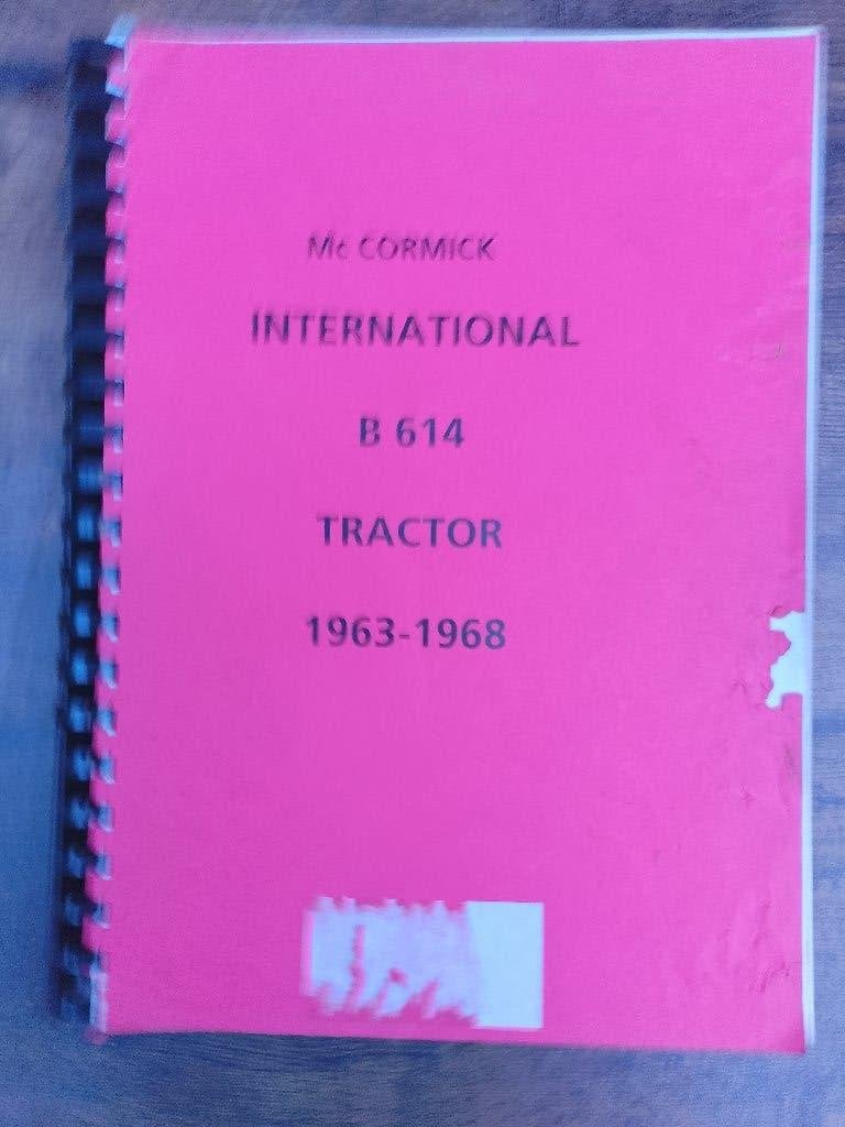 Mc cormick International B614 tractor onderdelenboek 1963/68, Ophalen of Verzenden, Gelezen, Tractor en Landbouw