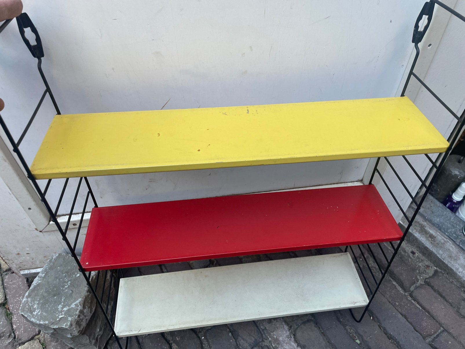 Boekenrekje vintage stijl Tomado 3 pl 48x11 cm gebr staat, Huis en Inrichting, Woonaccessoires | Wandplanken en Boekenplanken