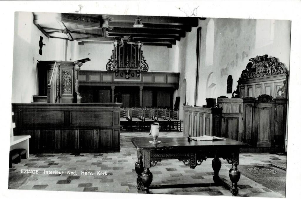 Ezinge, interieur Kerk, Verzenden, Ongelopen, Groningen