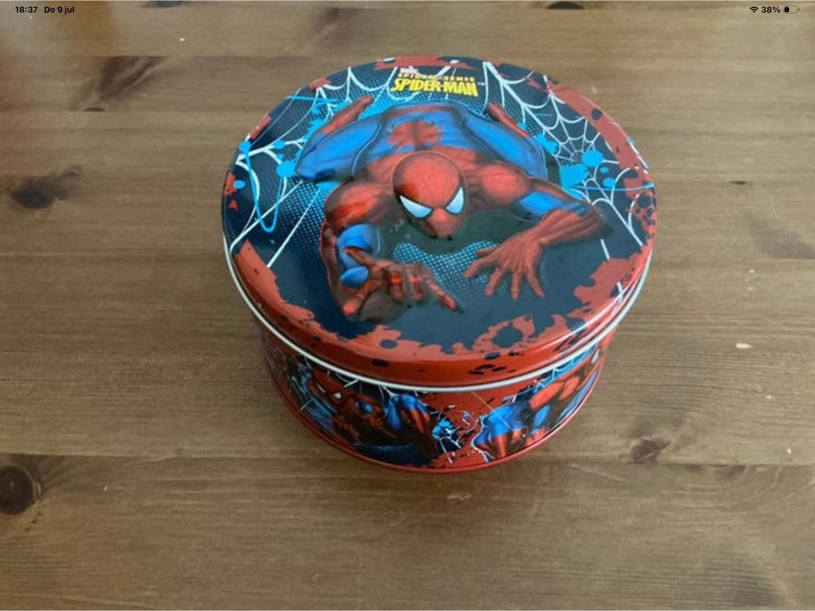 Spiderman blik., Ophalen of Verzenden, Zo goed als nieuw, Overige