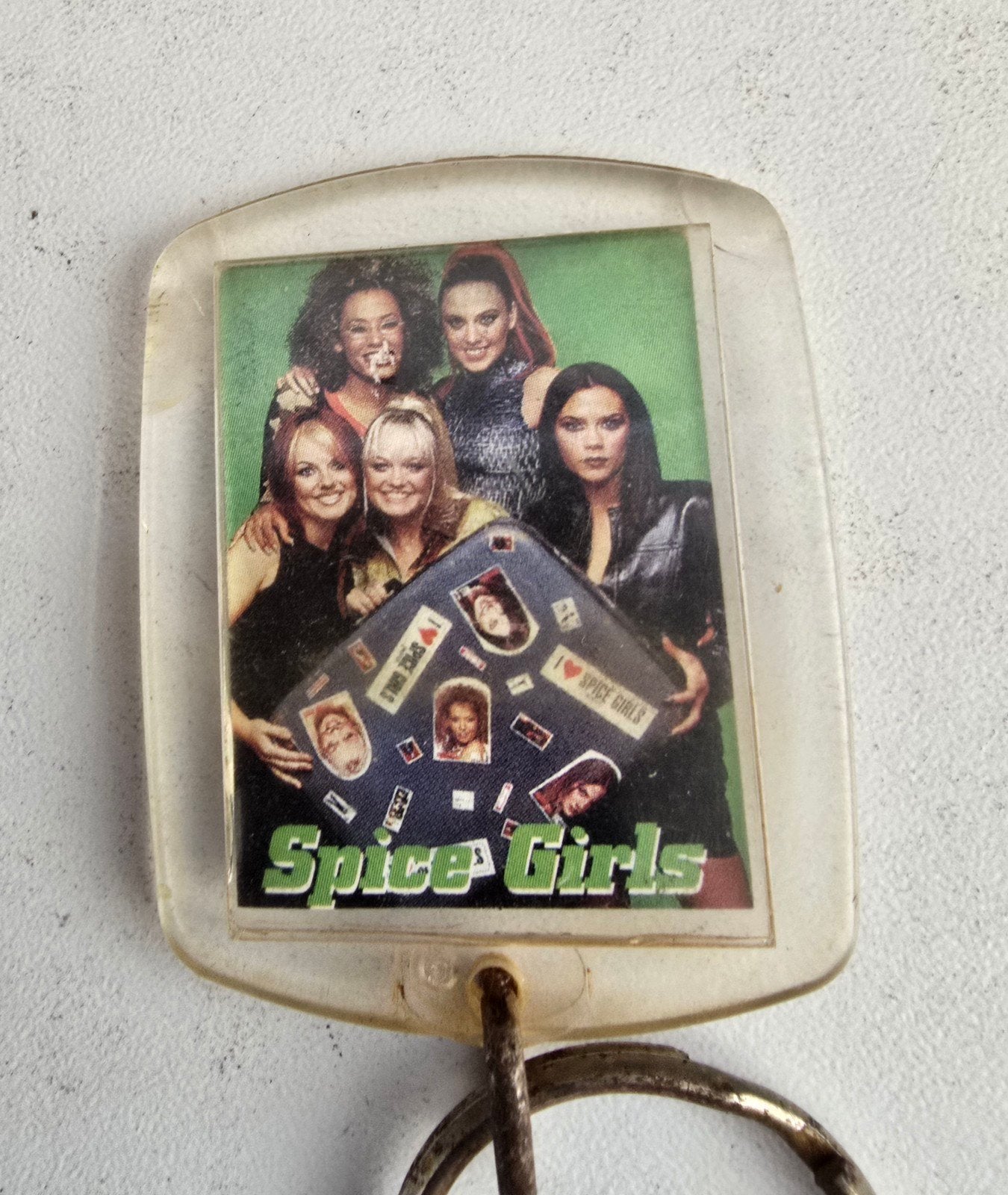 Sleutelhanger dubbelzijdig Spice Girls, Ophalen of Verzenden, Gebruikt, Merk