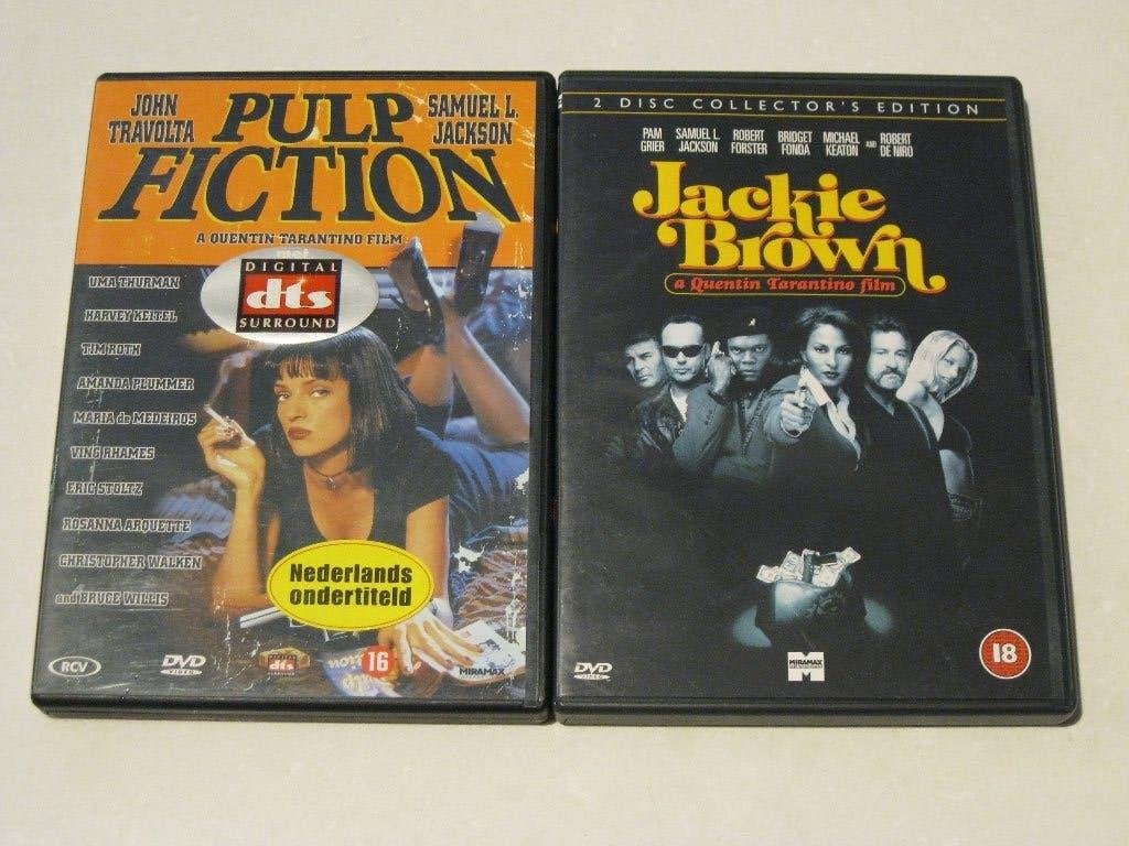 Quentin Tarantino DVD Bundel | Pulp Fiction + Jackie Brown, Vanaf 18 jaar, Engels, Speciale editie, Verzenden