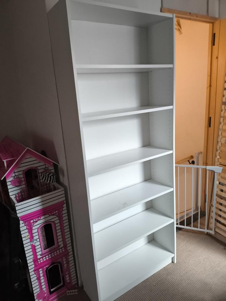 IKEA Billy kast - wit, met planken, Ophalen, Met plank(en), Gebruikt, 200 cm of meer