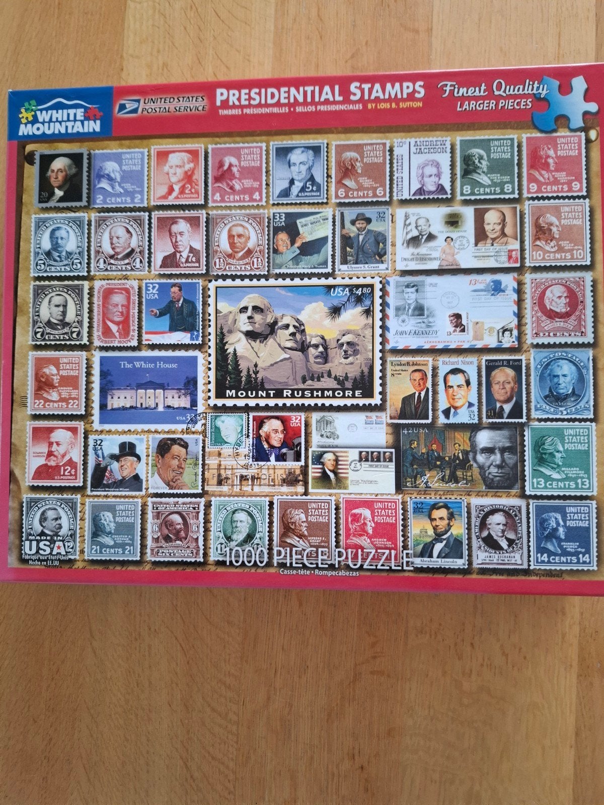 Presidential Stamps - 1000 stukjes, Ophalen of Verzenden, 500 t/m 1500 stukjes, Zo goed als nieuw, Legpuzzel
