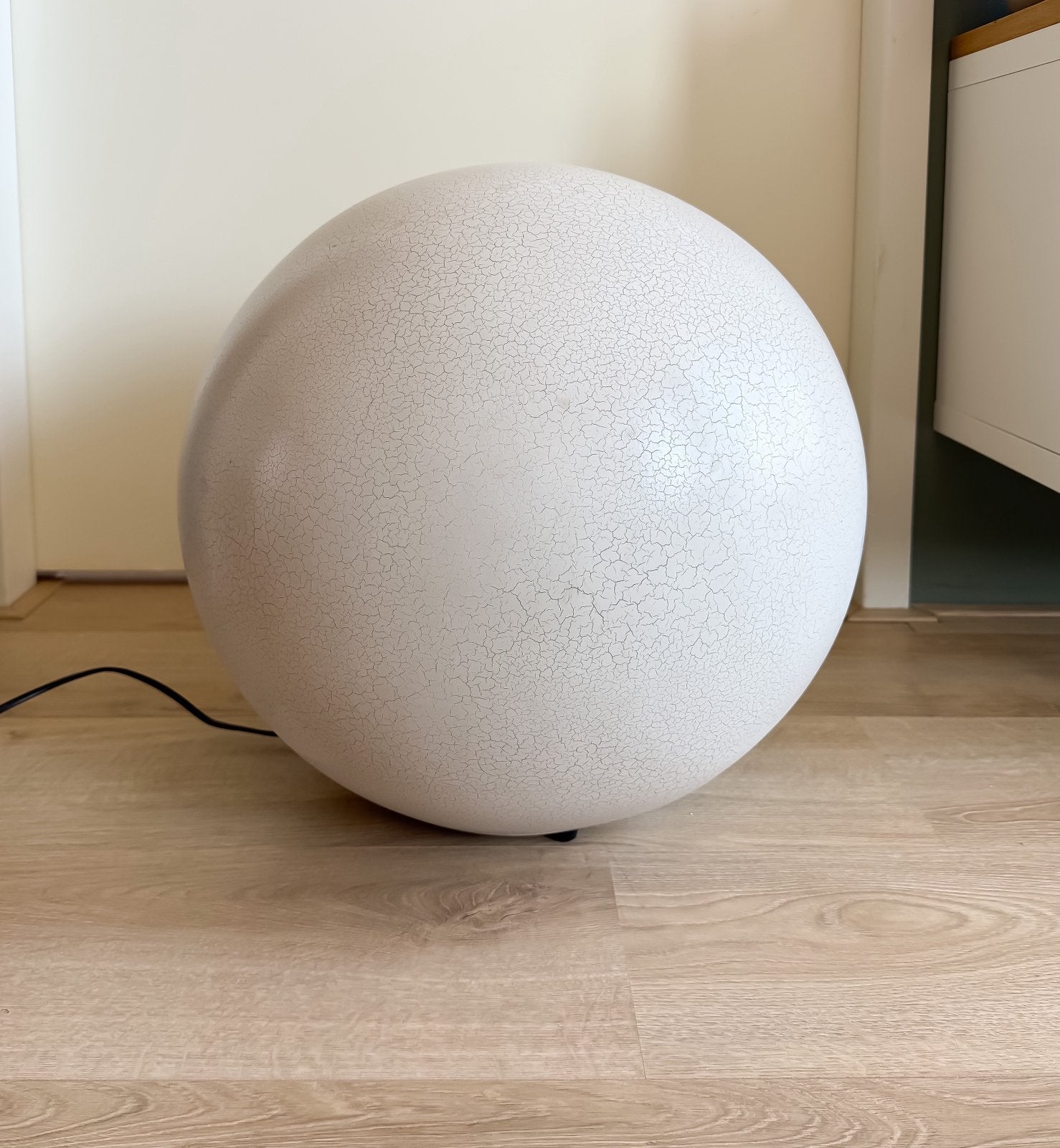 T&T DESIGN BOLLAMP Beige Craquelé Ø45 cm, Kunststof, Gebruikt, Overige merken, 45 cm