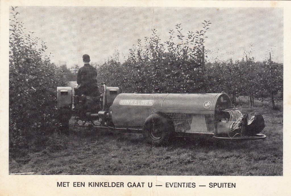 RECLAME kINKELDER SPUITMACHINE., Ophalen of Verzenden, 1940 tot 1960, Voertuig