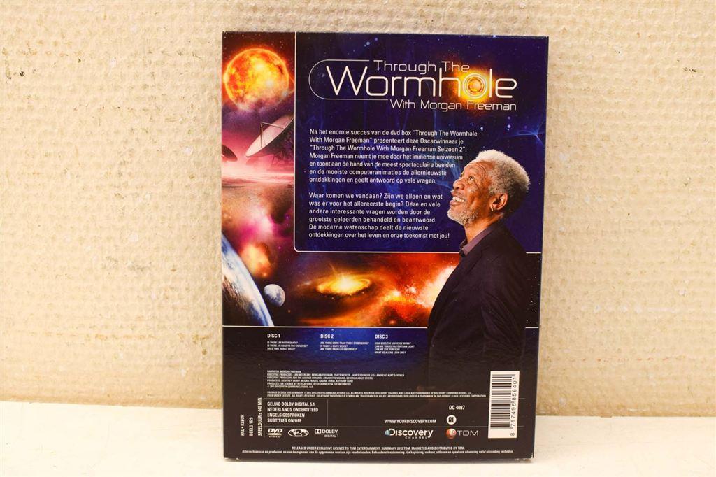 3 Dvd box Through the wormhole with Morgan Freeman 47188, Cd's en Dvd's, Ophalen of Verzenden, Gebruikt, Boxset