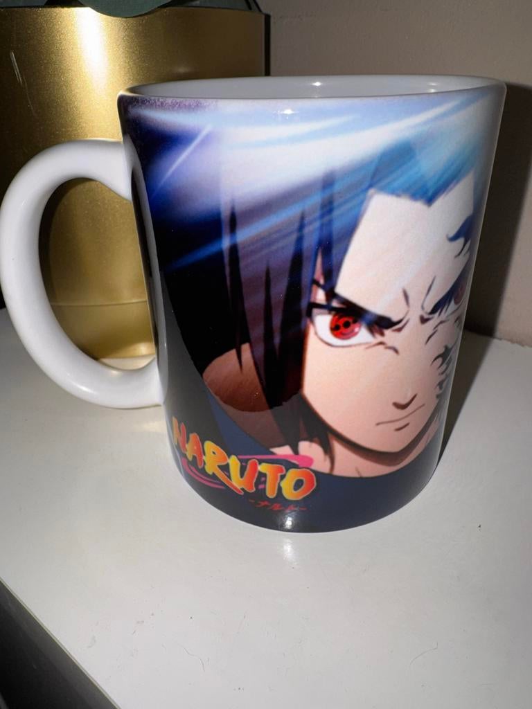 Nieuwe Naruto mok met Sasuke en Naruto, Ophalen of Verzenden, Nieuw, Meerkleurig, Steen/keramiek