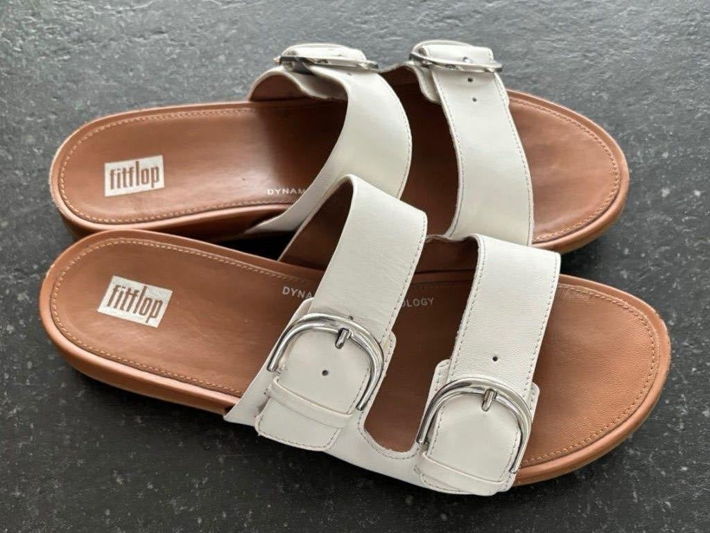 Fitflop slippers / slides maat 38 wit, Slippers, Verzenden, Wit, Zo goed als nieuw
