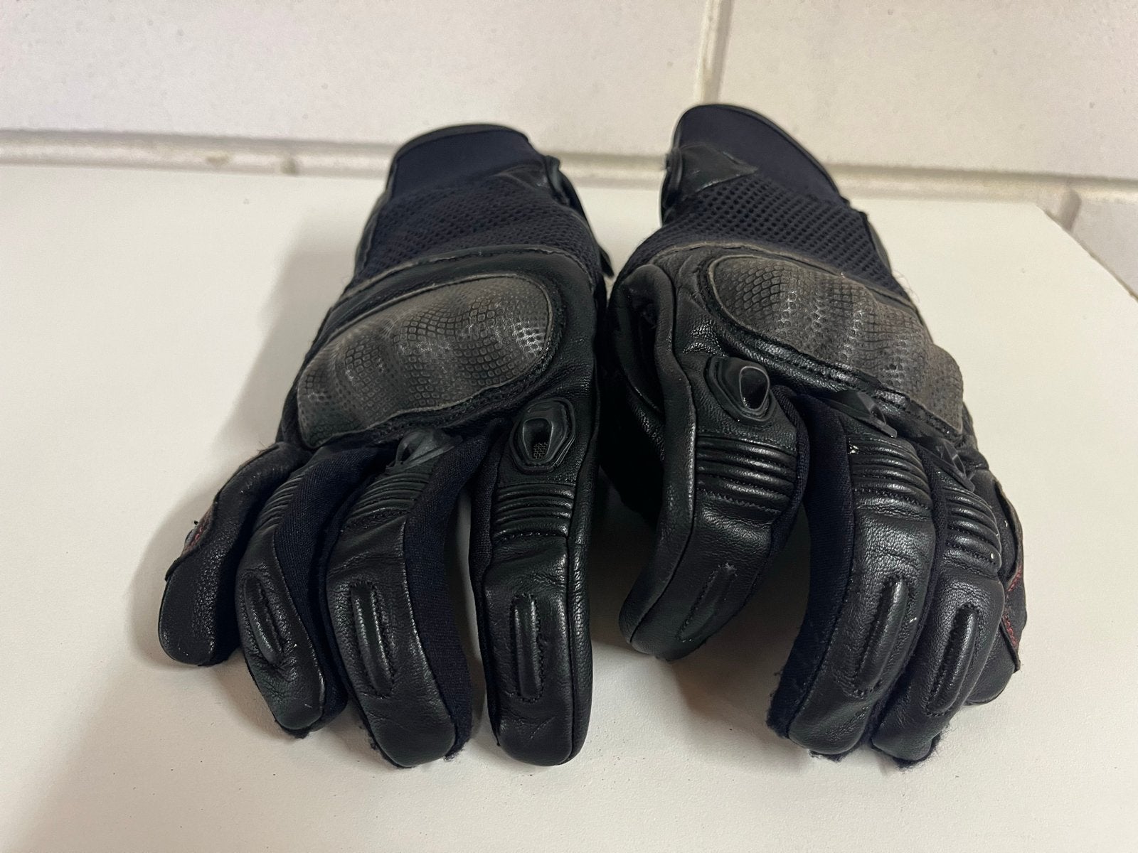 Zwarte motorhandschoenen, maat L, Motoren, Ophalen, Tweedehands, Heren, Handschoenen
