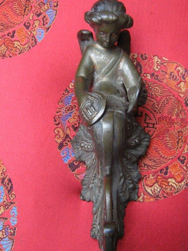 Koperen engel met cimbalen, hangend, Antiek en Kunst, Curiosa en Brocante, Verzenden