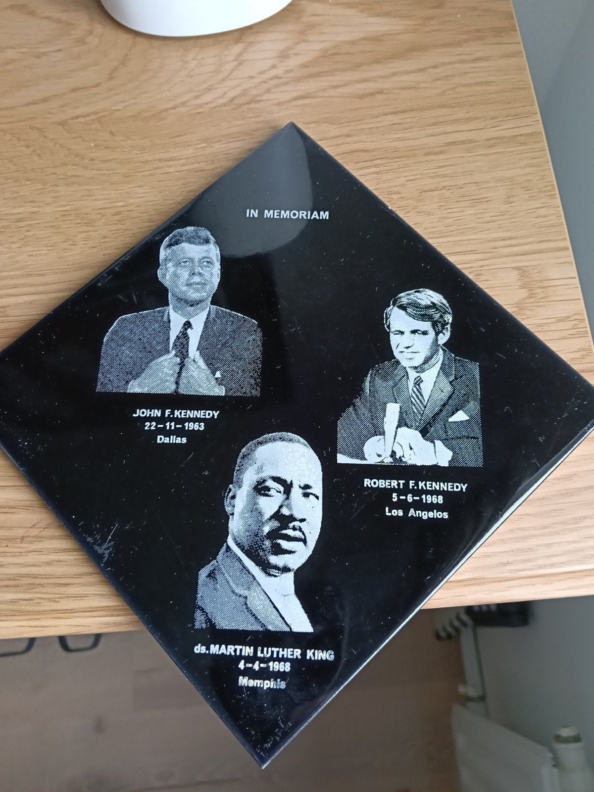 In Memoriam Plaquette: Kennedy, King, Ophalen of Verzenden, Zo goed als nieuw