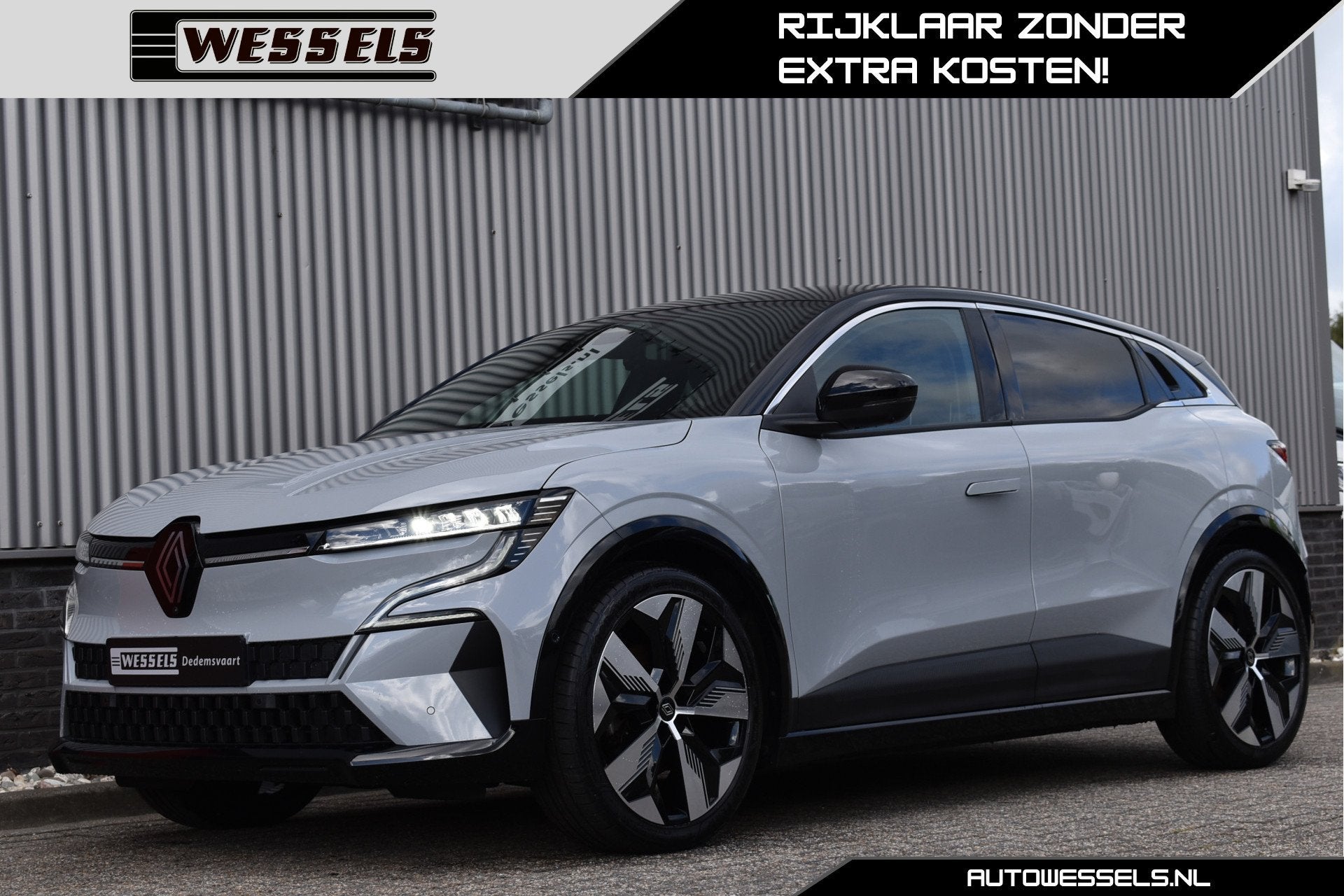 Renault Mégane E-Tech EV60 Optimum Charge Techno SOH 94.2%,, Leder en Stof, Origineel Nederlands, Zilver of Grijs, Te koop