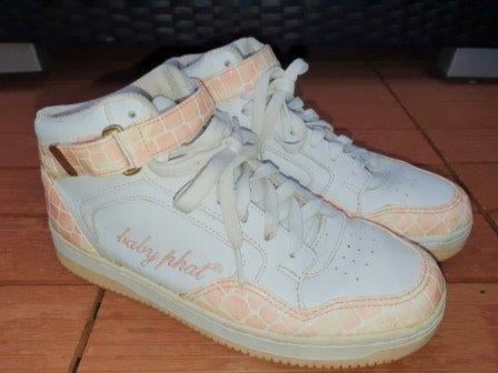 Baby Phat mt.39 wit leren sneakers met rubber zool, Wit, Ophalen of Verzenden, Baby Phat, Sneakers of Gympen