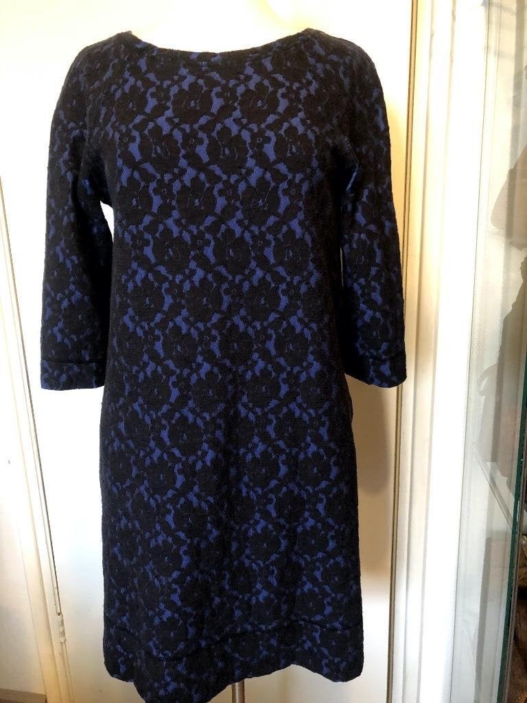VANILIA  Jurk Zwart/Blauw Kant Maat M, Maat 38/40 (M), Blauw, Ophalen of Verzenden, Zo goed als nieuw