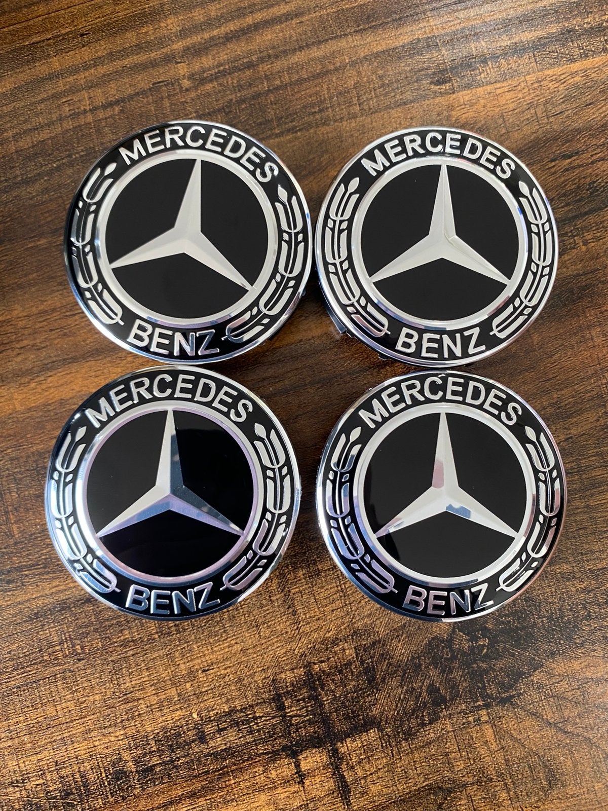 Mercedes - Benz Naafdoppen / Naafdop - Zwart / Chroom, Ophalen of Verzenden, Nieuw, Mercedes-Benz