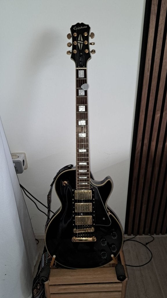 Epiphone Les Paul Standard elektrische gitaar met koffer, Muziek en Instrumenten, Ophalen of Verzenden, Zo goed als nieuw, Solid body