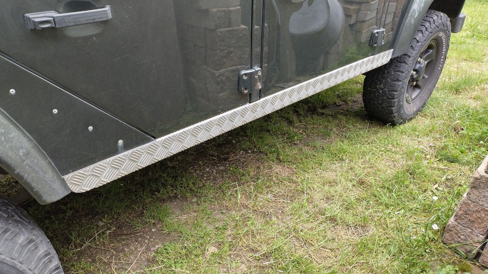 Landrover defender 110 dorpel bescherming, Ophalen, Gebruikt, Links, Bumper