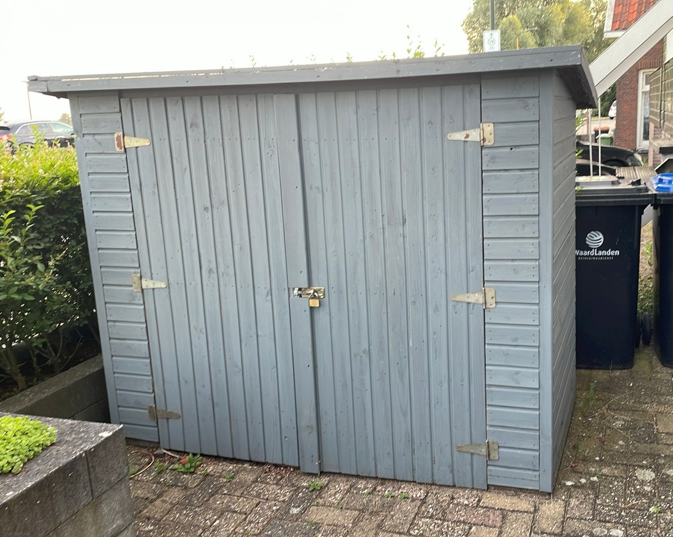 Mooi veelzijdig schuurtje, Tuin en Terras, Ophalen, Gebruikt, Hout, Overige typen