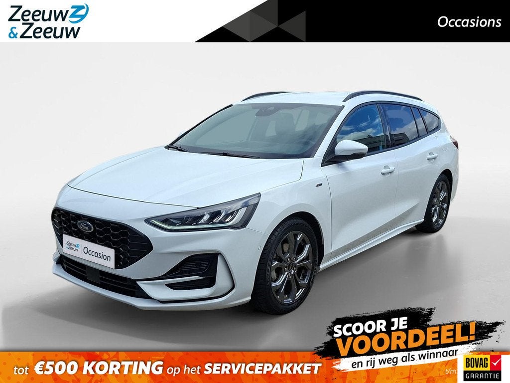 Ford Focus Wagon ST-Line automaat | Stoel- stuur en voorruit, 12 maanden, Stof, Gebruikt, Euro 6