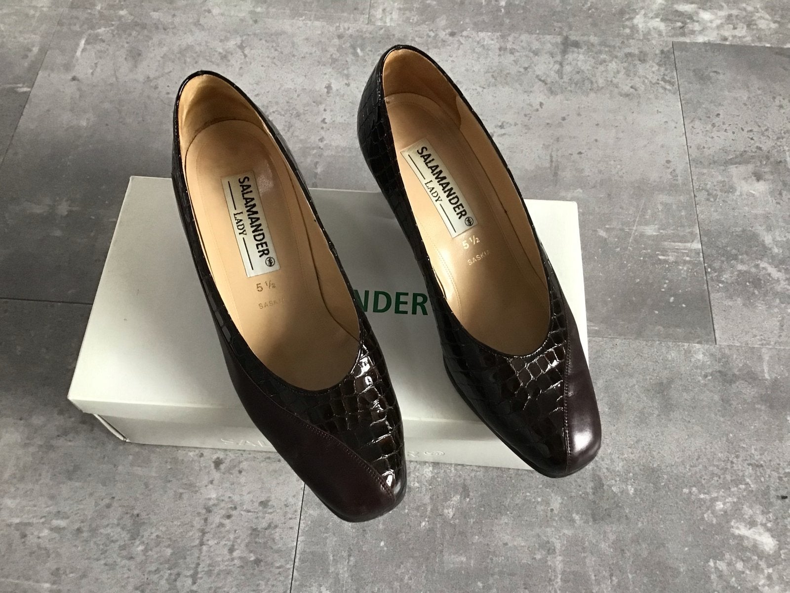 Salamander Lady Saskia 50 Pumps - Bruin Krokodil Lakleer, Ophalen of Verzenden, Nieuw, Bruin, Pumps