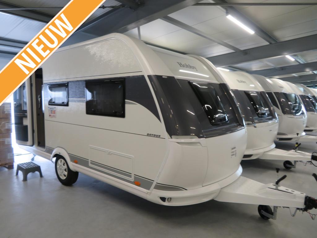 Hobby On Tour 460 DL, Caravans en Kamperen, Caravans, Schokbreker, Hobby, Treinzit, Tot en met 3