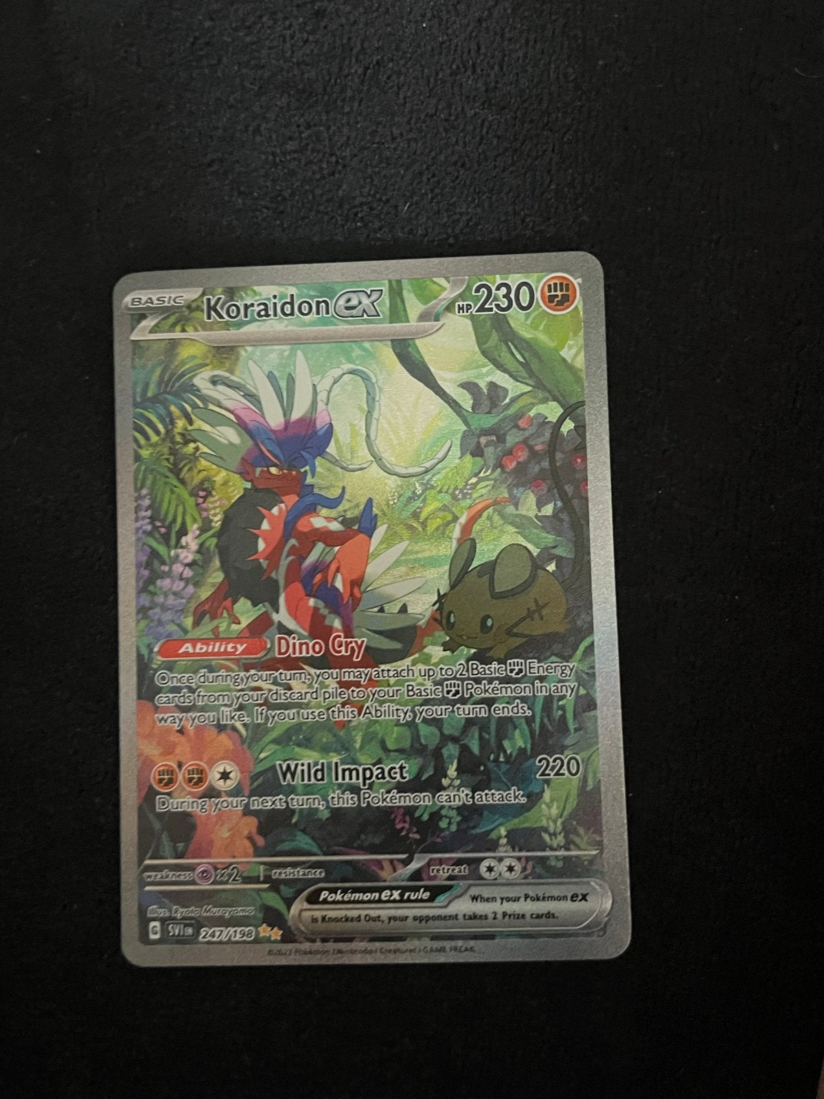 Koraidon ex SV Base 247/198 NM Pokémon Kaart, Ophalen of Verzenden, Zo goed als nieuw, Losse kaart, Foil