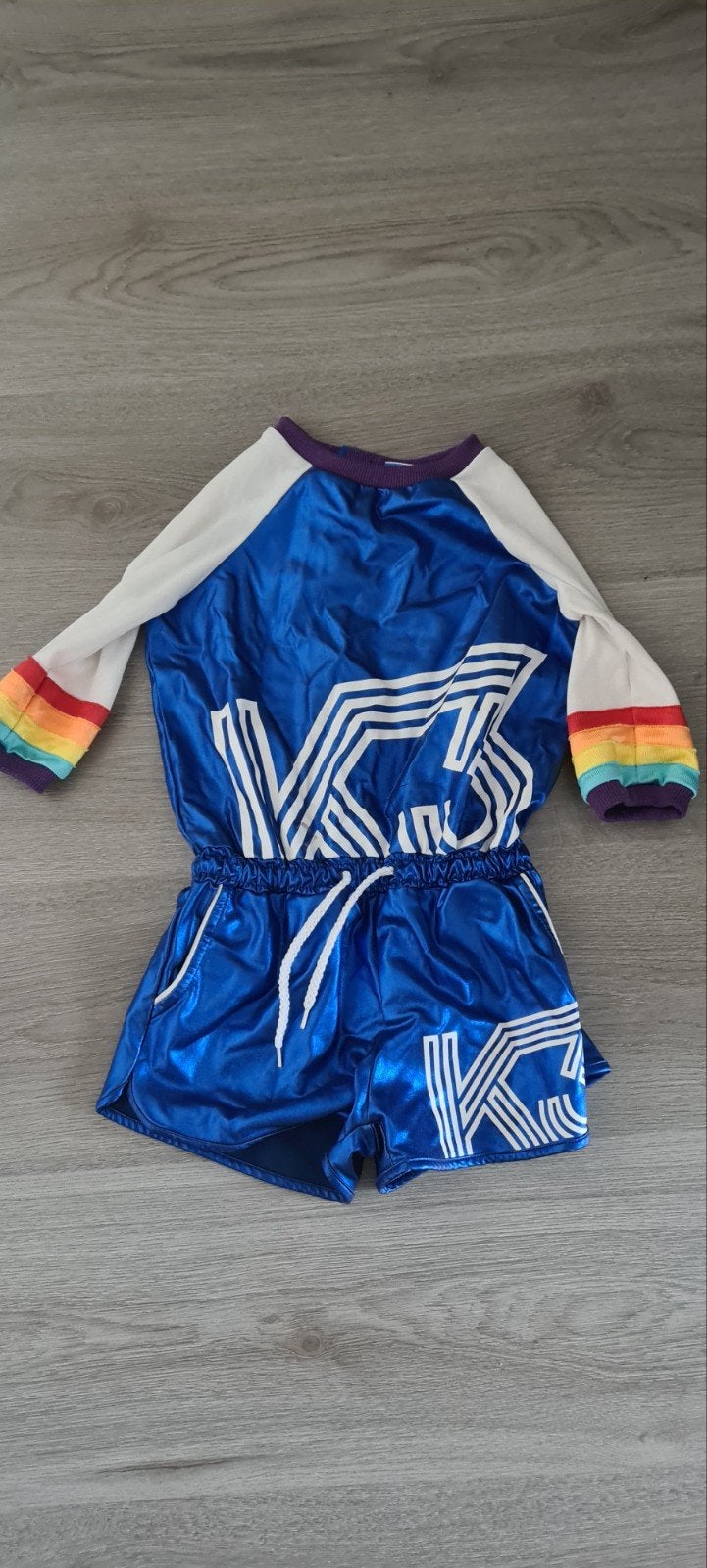 K3 regenboog jumpsuit maat 116 (valt als 104/110), K3 Studio100, Meisje, Ophalen of Verzenden, Zo goed als nieuw