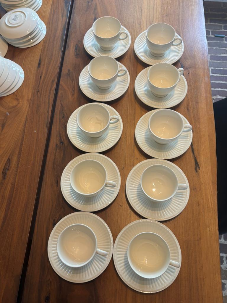 Wedgwood Etruria Barlaston kop en schotel set (10 stuks), Huis en Inrichting, Keuken | Servies, Keramiek, Ophalen of Verzenden