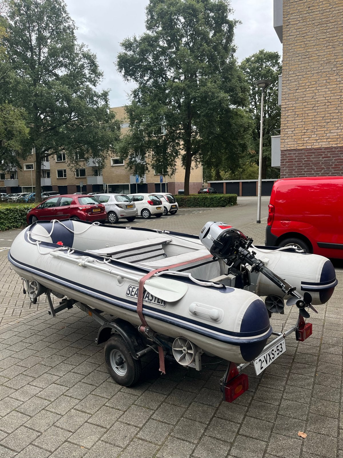 Seamaster IB-360 rubberboot met trailer en motor, Gebruikt, Overige brandstoffen, Ophalen, Overige merken